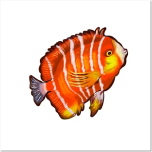 Best fishing gifts for fish lovers 2023 Fishy, bright neon orange tropical fish Posters and Art